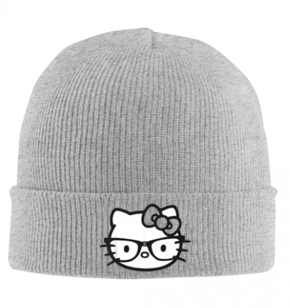 Urocza Czapka Zimowa Hello Kitty – Szara